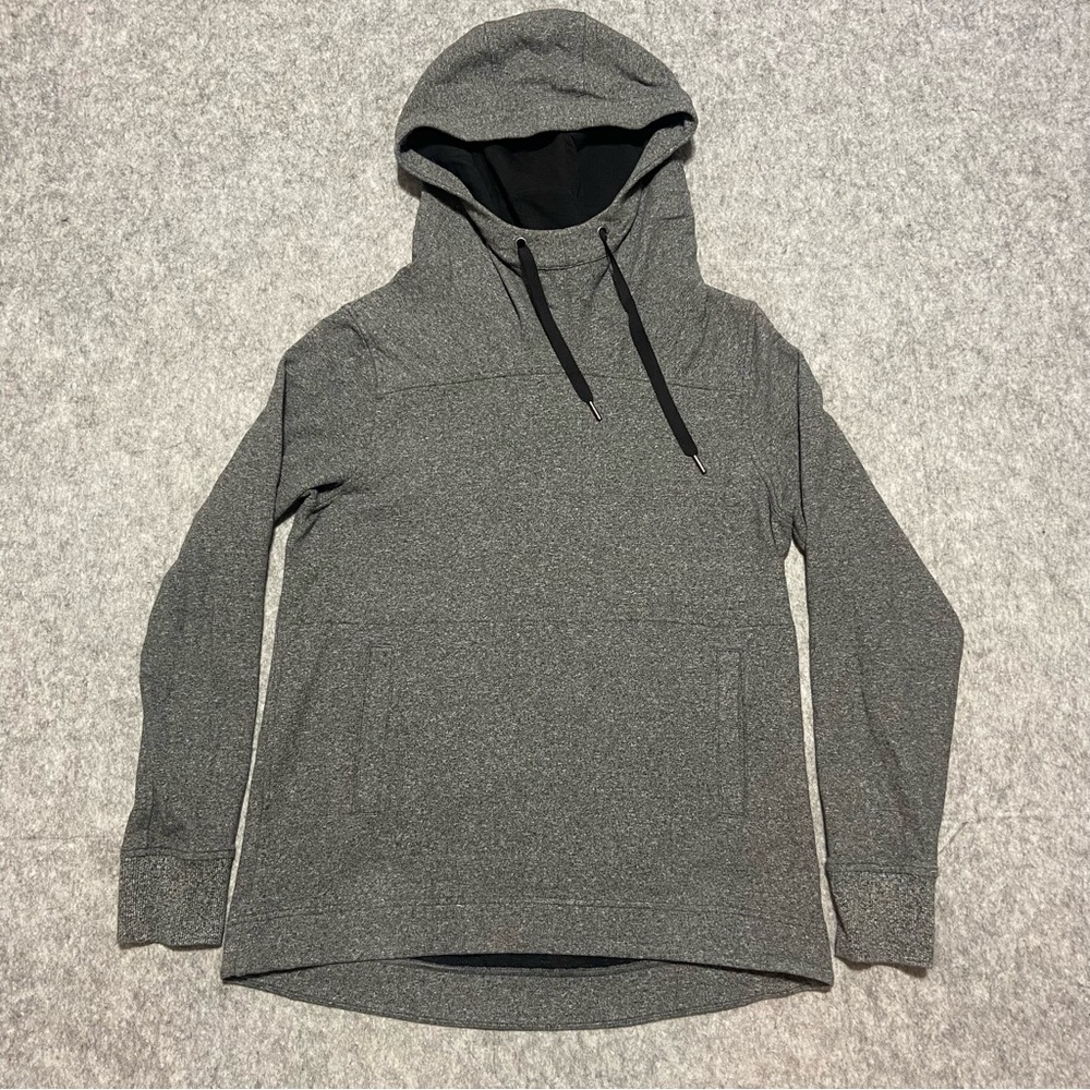 Lululemon Split Pullover Hoodie Women’s 8 Sweatshirt Heathered Speckled Black